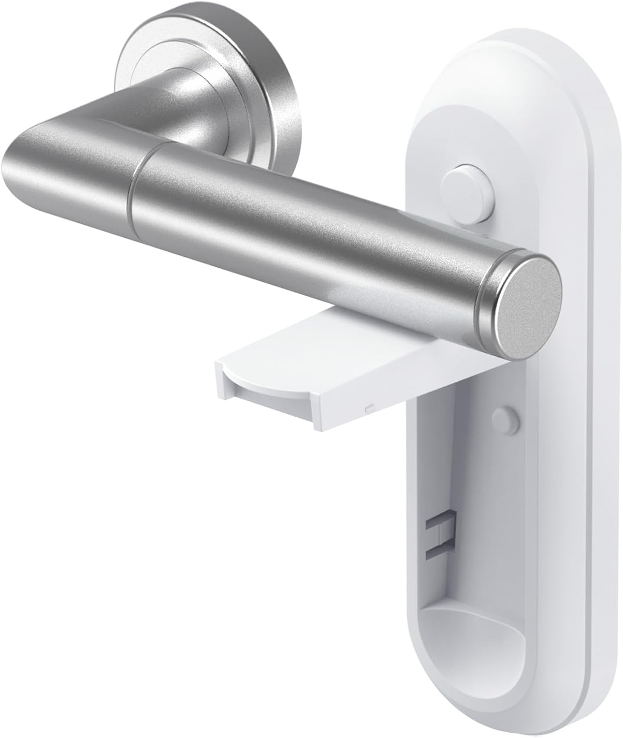 Child Proof Door Lever Lock (2 Pack), Baby Proofing Door Handle Lock, Durable ABS with 3M Adhesive, No Drilling Required, Easy One-Hand Operation for Adults, Child Safety Door Handle Lock image number 2