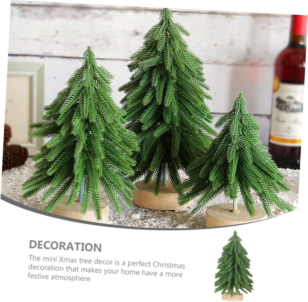 Mini Christmas Tree Decor Artificial Pine Tree for Home Shop and Festival Scene Decor Tabletop Ornament image number 5