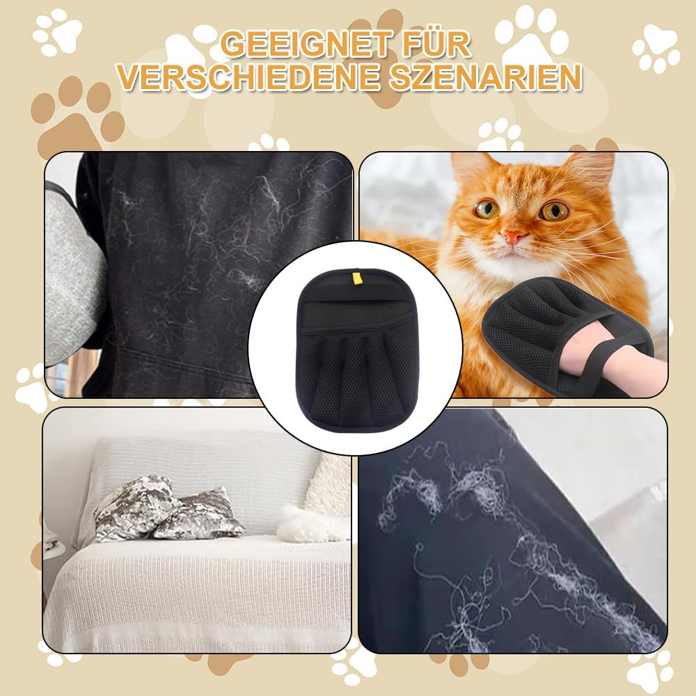Voarge Pet Grooming Gloves, Reusable, Antistatic, for Dogs and Cats