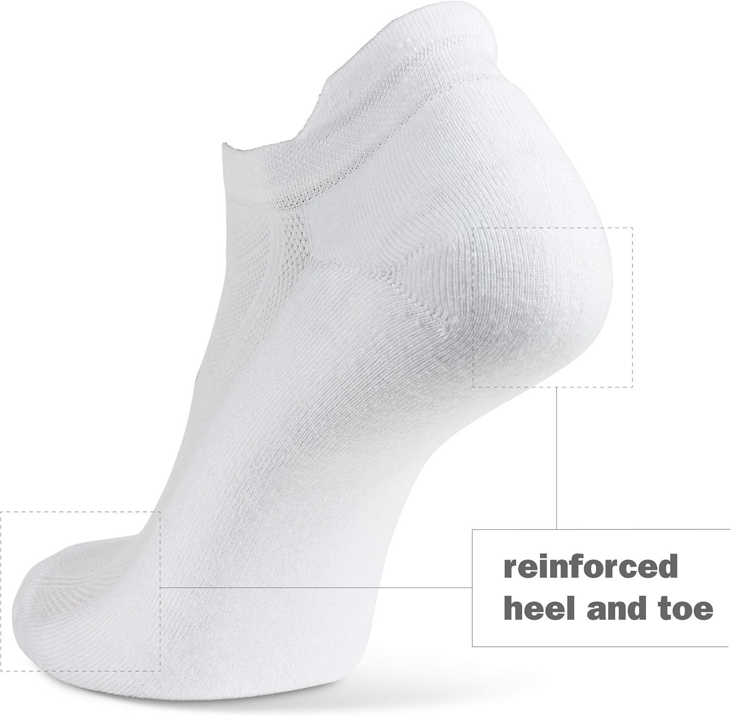 Balega Unisex Adults Hidden Comfort No-Show Running for Mens and Women (1 Pair) Socks, White, X-Large US image number 2