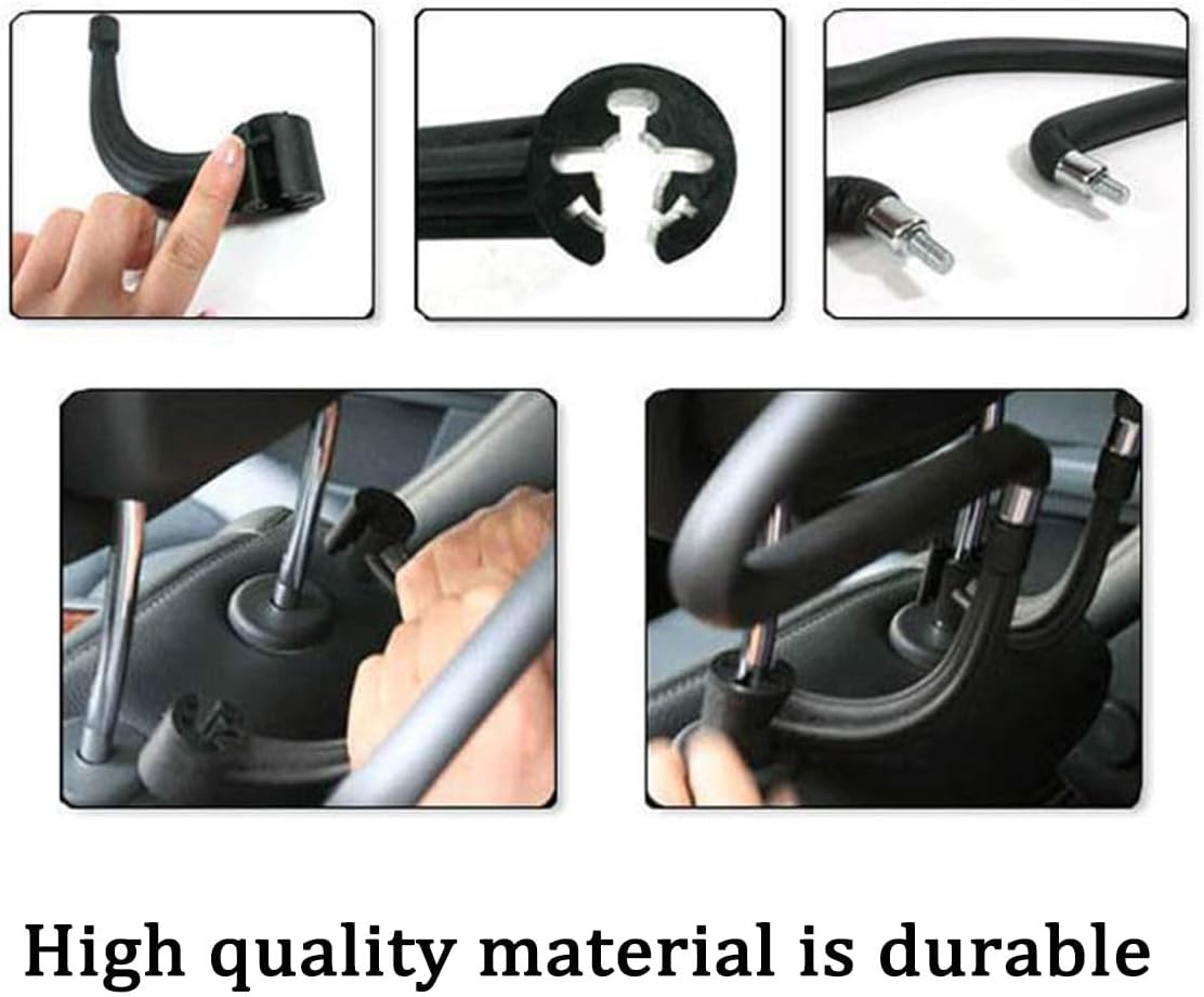 AIMALL Car Clothes Hanger for Headrest &ndash; Stainless Steel Back Seat Coat Rack, Wrinkle-Free Garment Organizer Hook, Space-Saving Car Suit Hanger, 17.7X9.8In image number 6