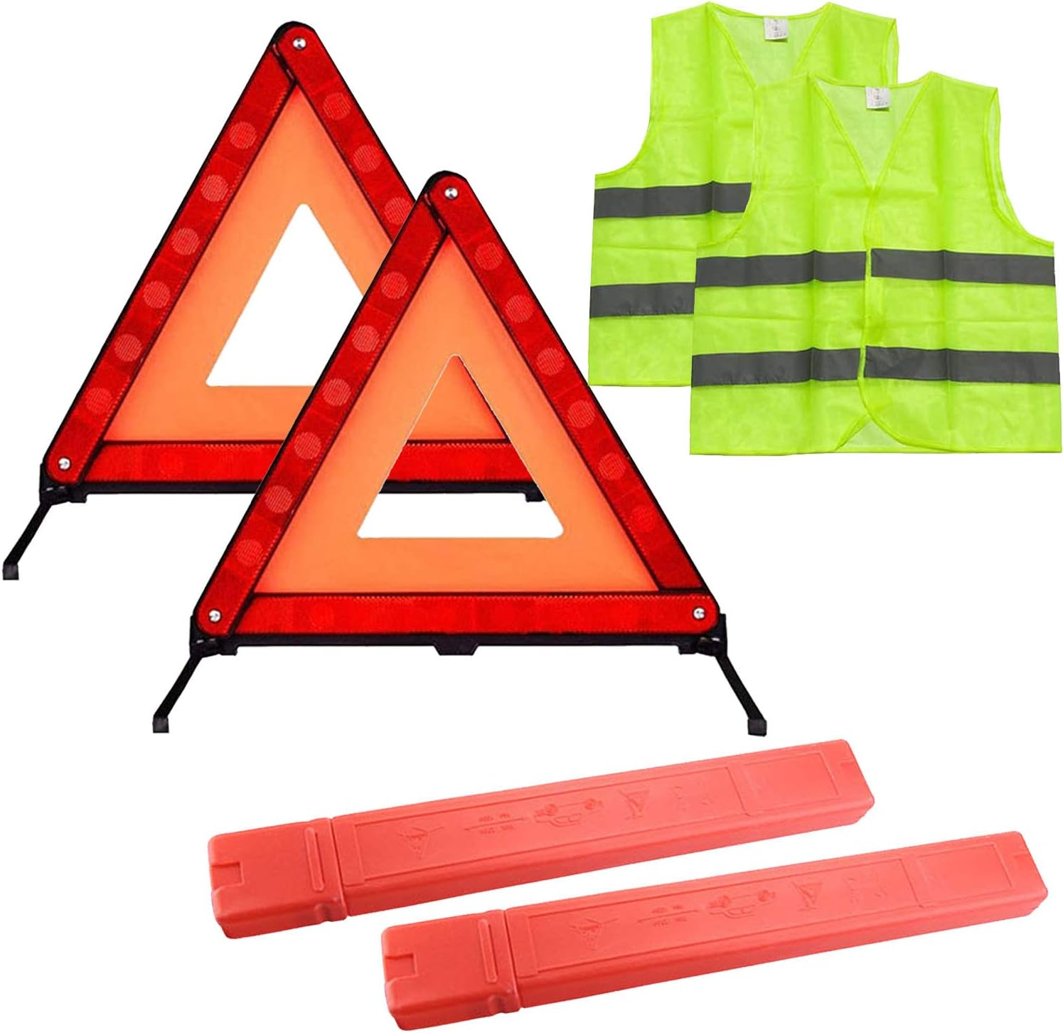 Warning Triangle Kit Foldable Safety Triangle Kit Car Emergency Roadside Kit with Warning Triangle and Reflective Safety Vest image number 5