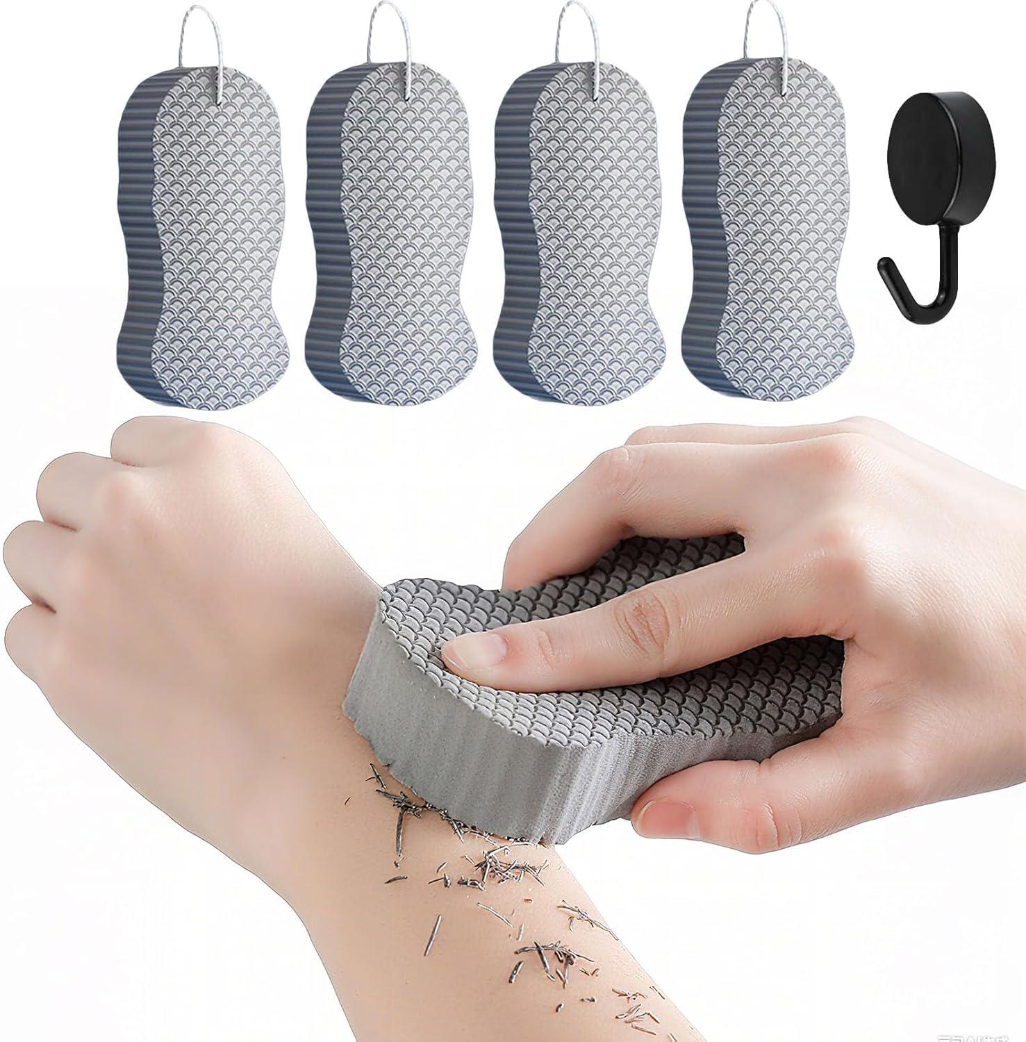 Magic Exfoliating Bath Sponge Super Soft, Exfoliating Sponges for Body, Exfoliatingbody Scrubber Sponge, Removes Dead Skin and Impurities from Body (#3) - 1 image number 7