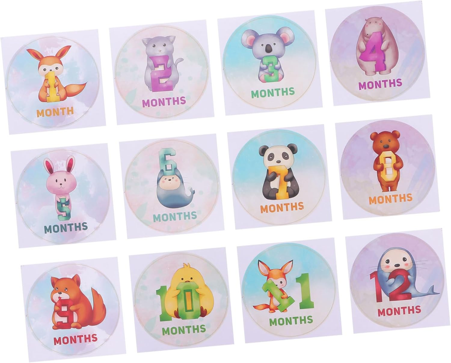 TEHAUX Creative Newborn Monthly Sticker Photo Props for Nursery Milestone Photo Supplies to Capture Babys Growth and First Year Memories image number 6