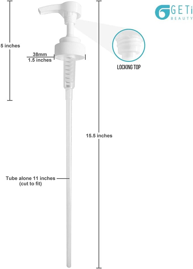 Gallon Shampoo & Conditioner Pump Dispenser | Fits 128 Oz Jugs of Redken, Joico, KMS, Paull Mitchell, Other Pro Hair Care Brands | 4Cc Output, Size 38/400 | by Geti Beauty ST | 4-Pack image number 6