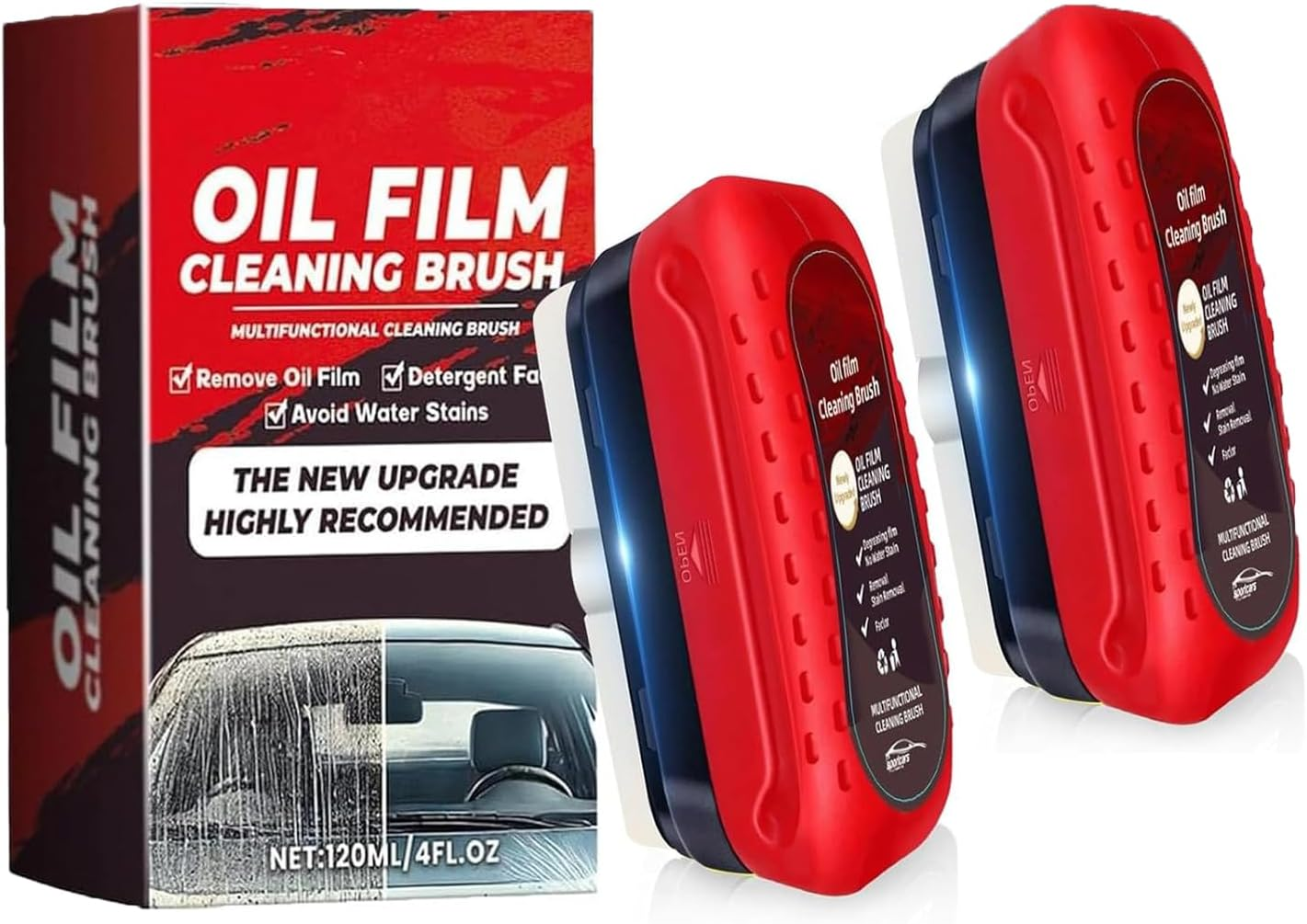 Universal Car Windshield Cleaner Brush Oil Film Remover & Anti-Fog Glass Cleaner Tool for Automotive Windows, Enhances Clarity & Visibility (2) image number 6