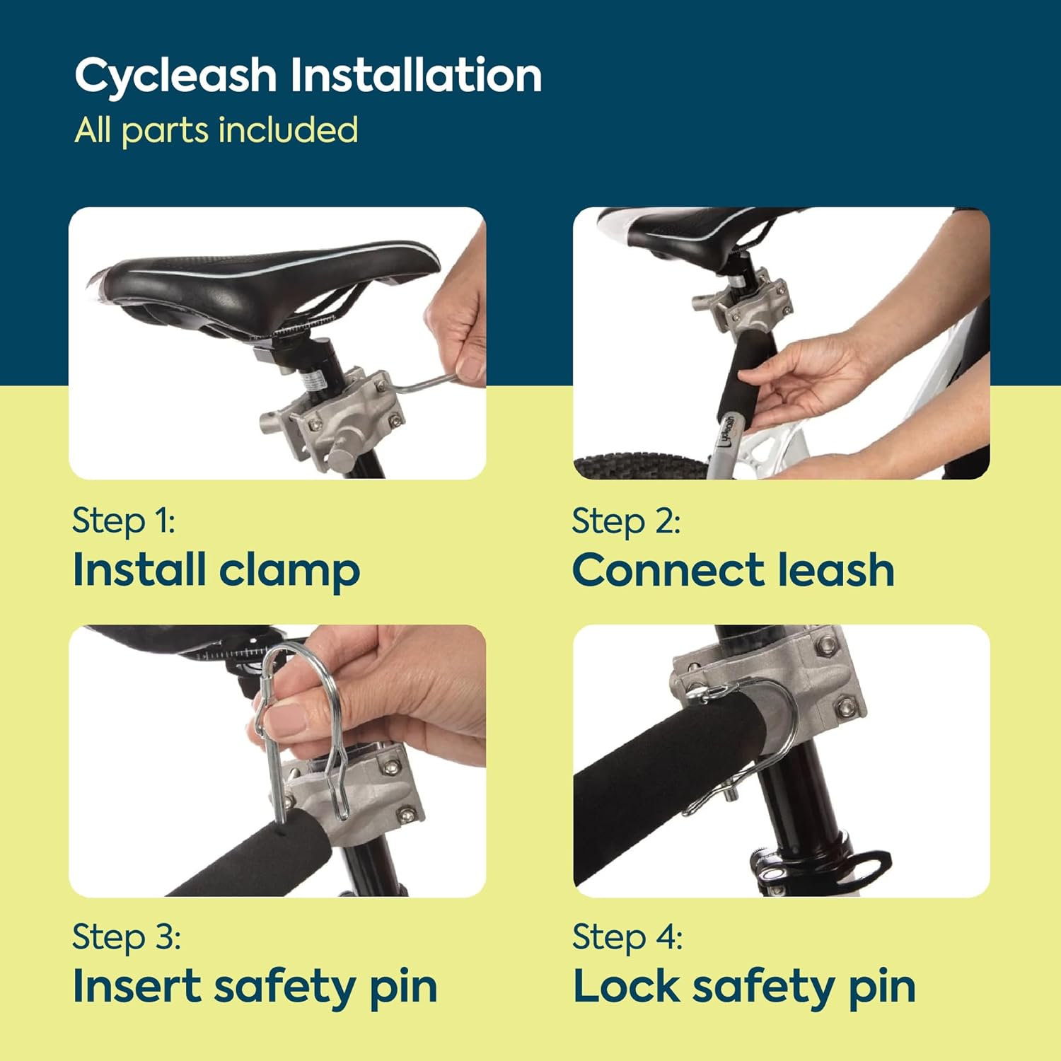 Sherpa Cycleash Universal Bicycle Leash, Silver image number 4