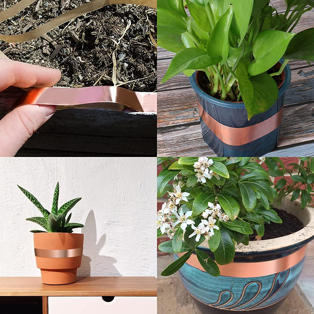 Skycabin Copper Tape 15Mmx25M Double-Sided Conductive Copper Foil Tape for Guitar Bass EMI Shielding,Grounding,Electronics Repair,Art,Diy Craft,Snail Protection,Slug Repellent,Gardening image number 4