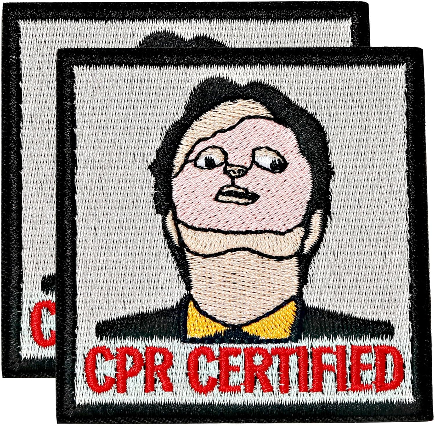 CPR Certified Patch, 1 Pc Embroidered Morale Patch with Hook Fastener Backing, Funny Meme Patches for Backpacks, Vests, Jackets, Jeans, Hats image number 2