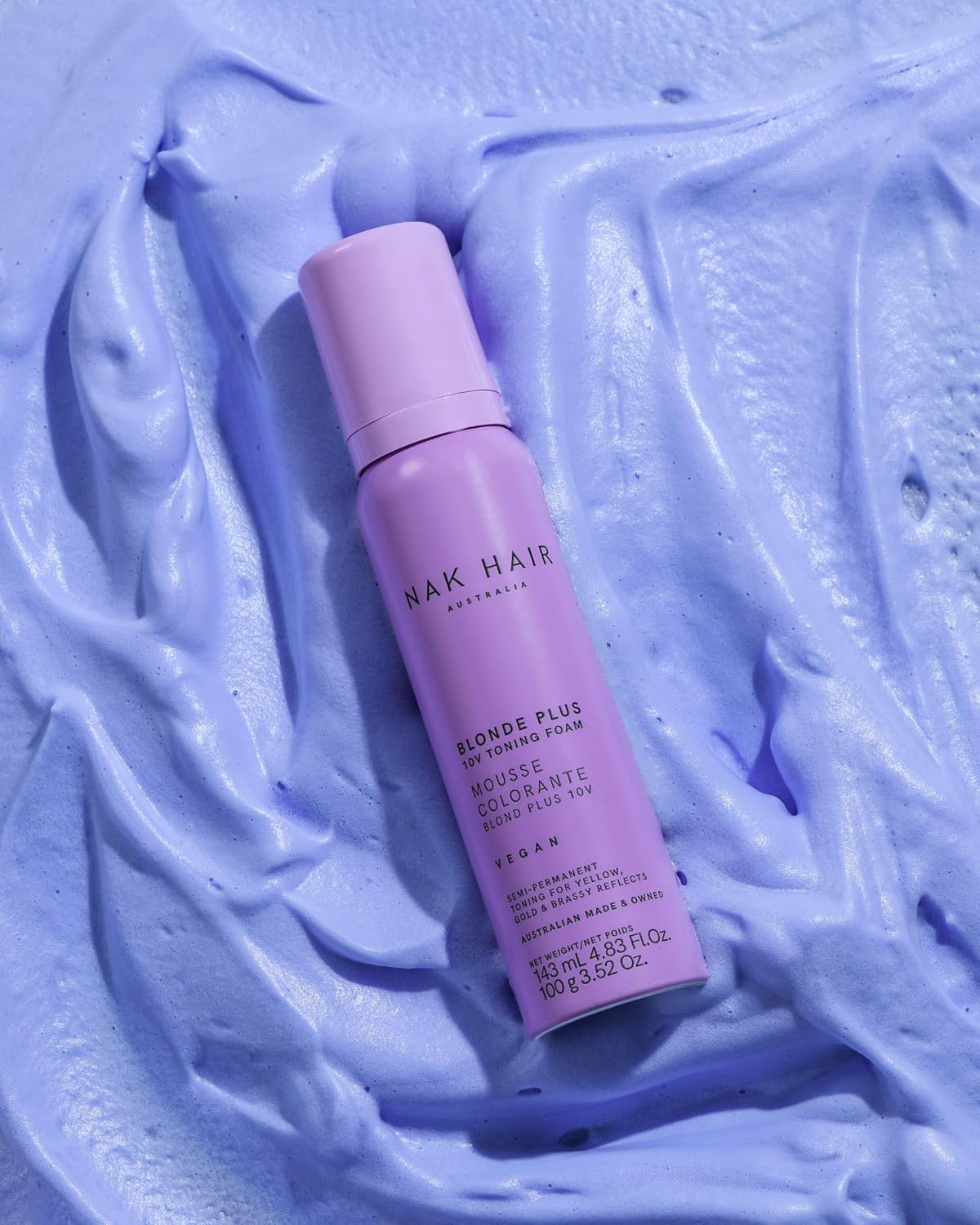 NAK Blonde plus 10V Toning Foam 100G image number 1