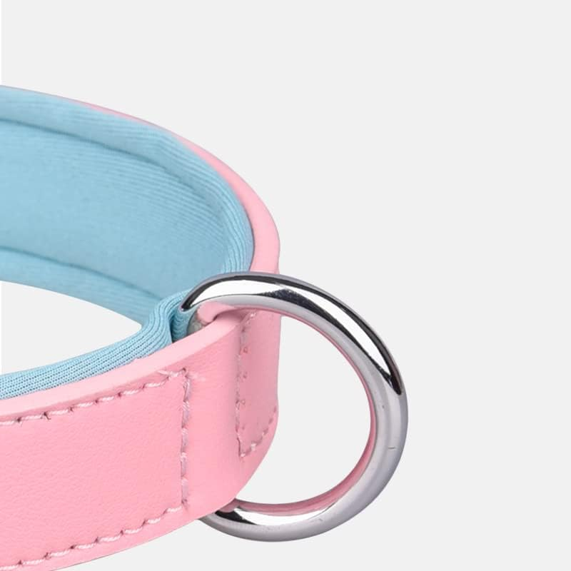 Haoyueer Genuine Leather Dog Collar for Small Medium Large Dog Adjustable Soft Breathable Comfortable Padded Puppy Pet Collar (XS, Brown) image number 7