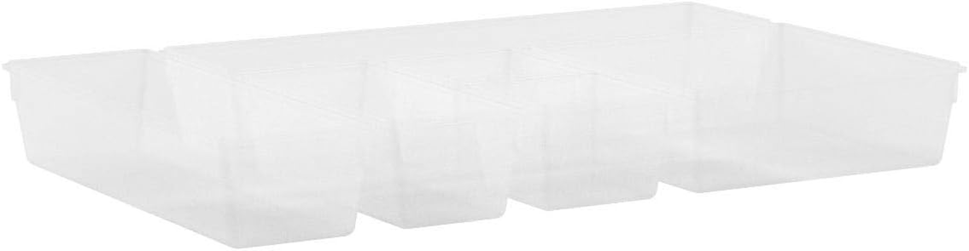 Interdesign Kitchen Drawer Organizer for Silverware, Spatulas, Gadgets - 6 Piece Set, Clear