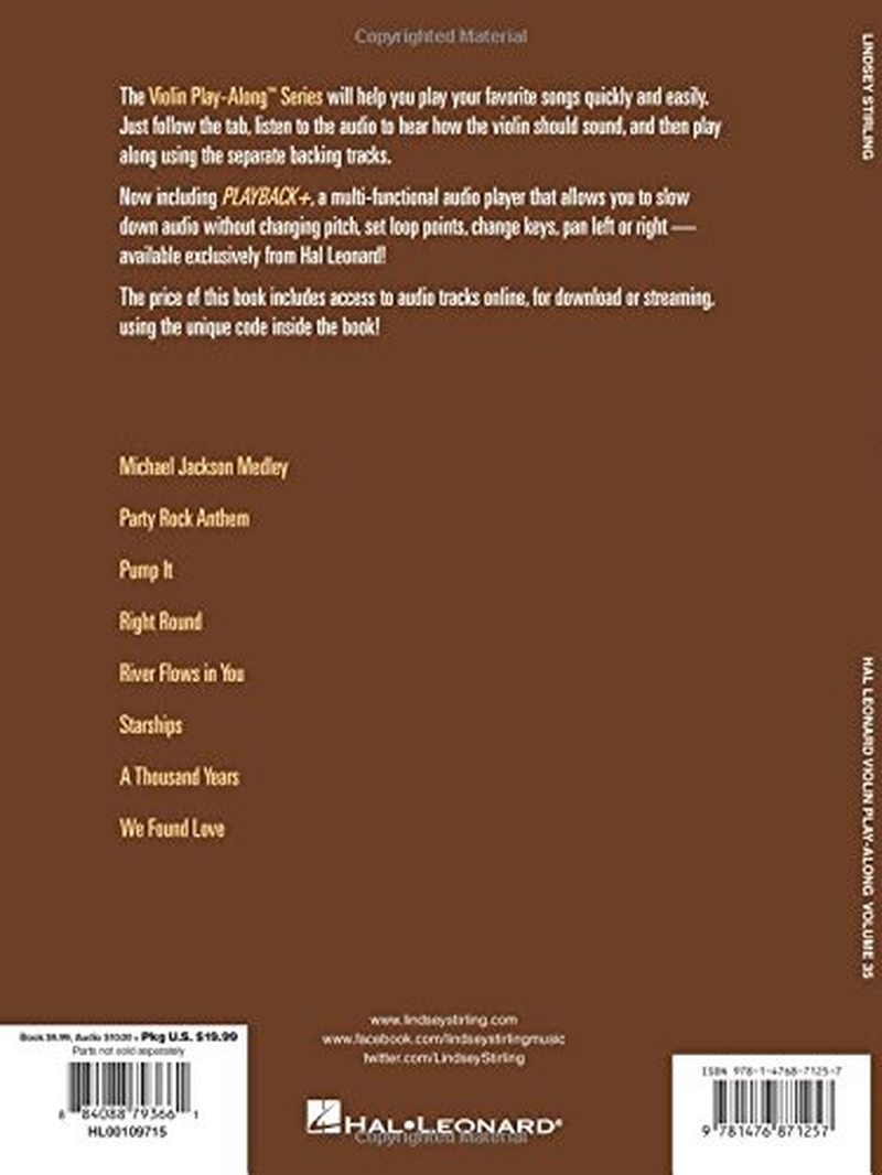 Hal Leonard Lindsey Stirling Violin Play-Along Volume 35 Book image number 2