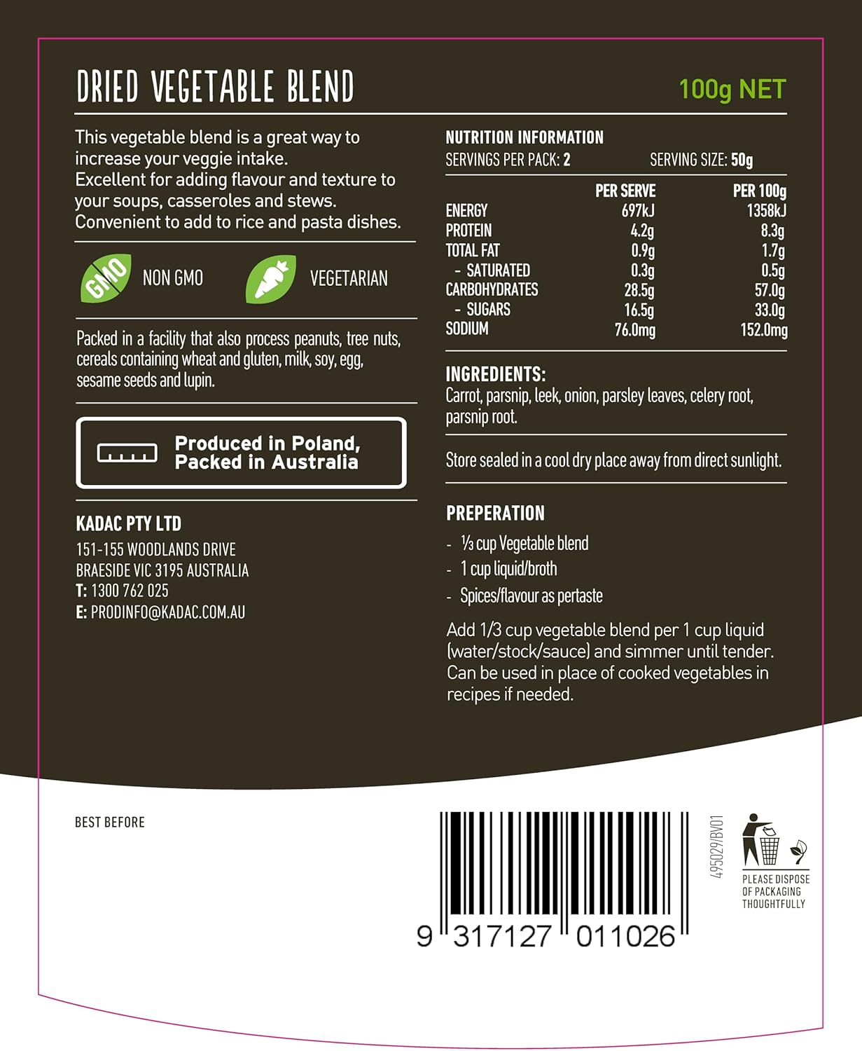 Lotus Dried Vegetable Blend 100G image number 2