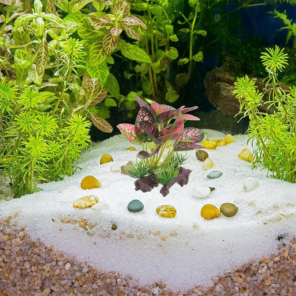 2 PCS NUZAMAS Plastic Aquarium Plants Artificial Plant Fish Tank Ornaments Sunken Wood Decorations Water Plants Wood Decorate Fake Aquatic Plants Fish Tank Decorations image number 5