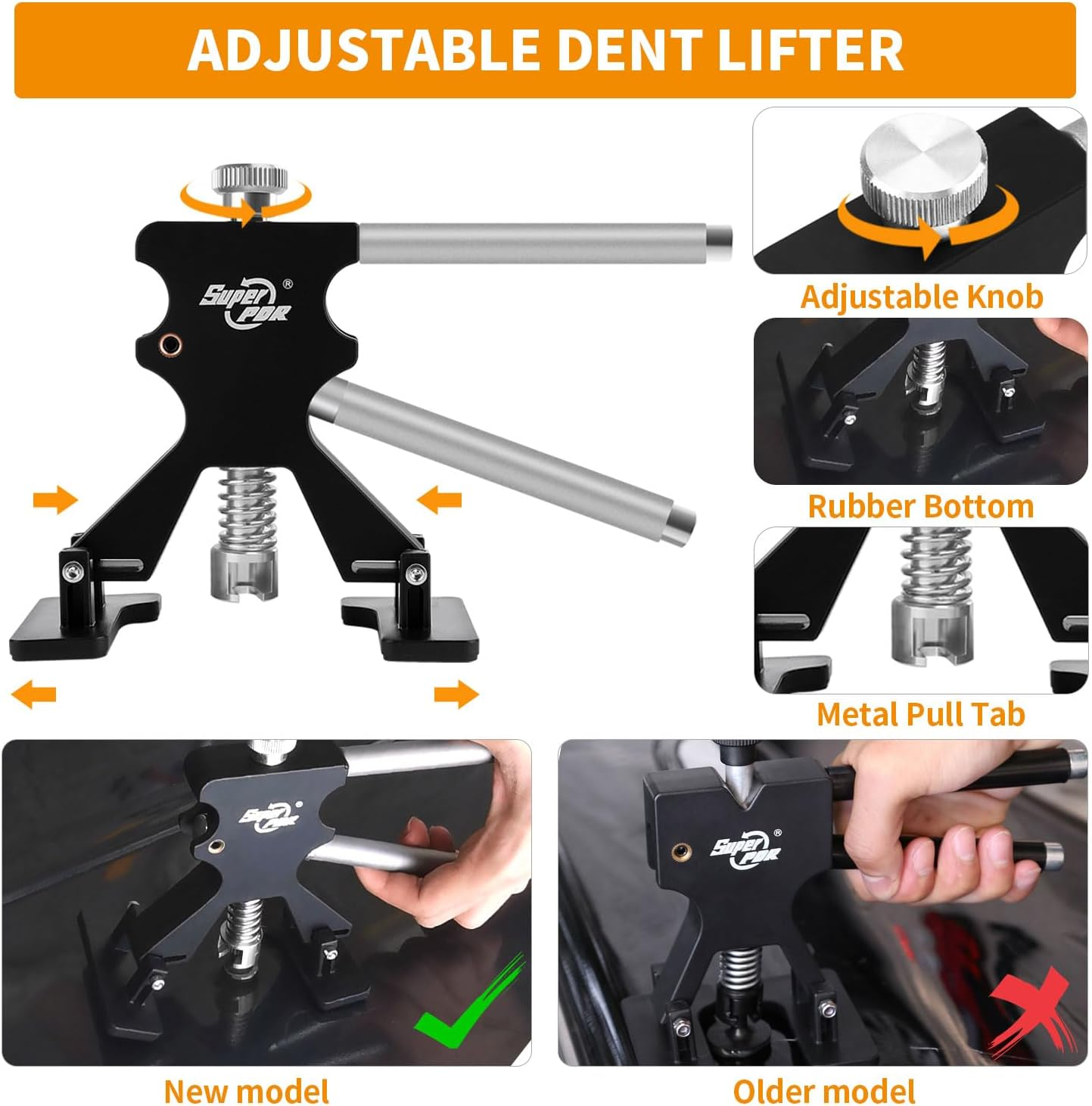 Super PDR Paintless Dent Removal Kit Professional, Car Dent Puller Kit with Slide Hammer Dent Lifter Bridge Puller, PDR Tools Auto Body Dent Repair Kit for Cars, Dent Removal for Car Body Repair image number 1