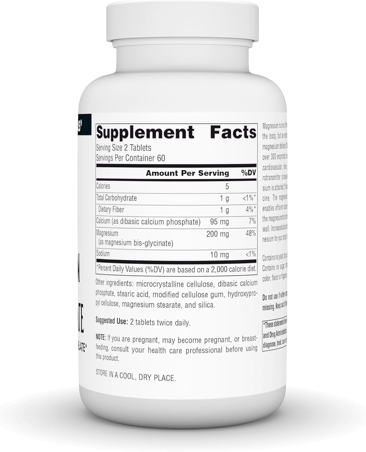 Source Naturals Magnesium Bis-Glycinate - 120 Count image number 5