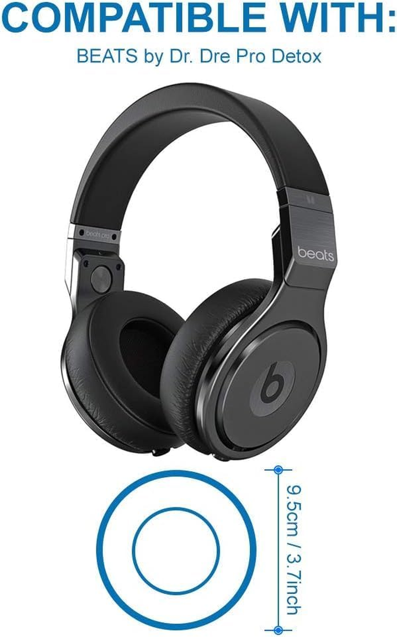 Ear Pads Replacement for Monster Beats by Dr. Dre Pro Detox Headphone by MMOBIEL - Memory Foam and Protein PU Ear Pad Cups Cover Cushions - Earpads Replacement &ndash; White image number 5