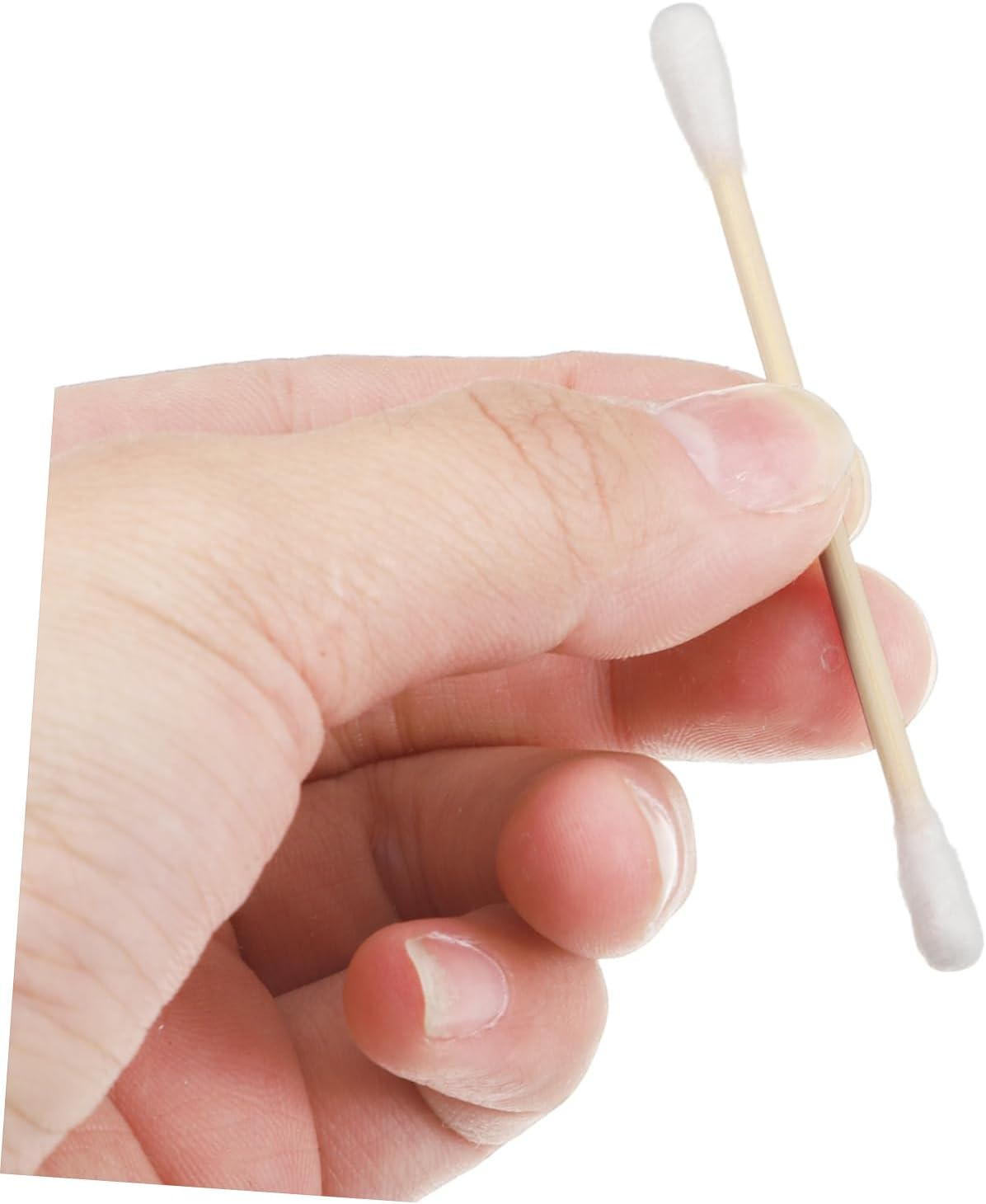 KICHOUSE 100Pcs Sterilized Cotton Swabs Tips Makeup Removal Ear Cleaning Wooden Handles Double Tipped for Travel image number 5