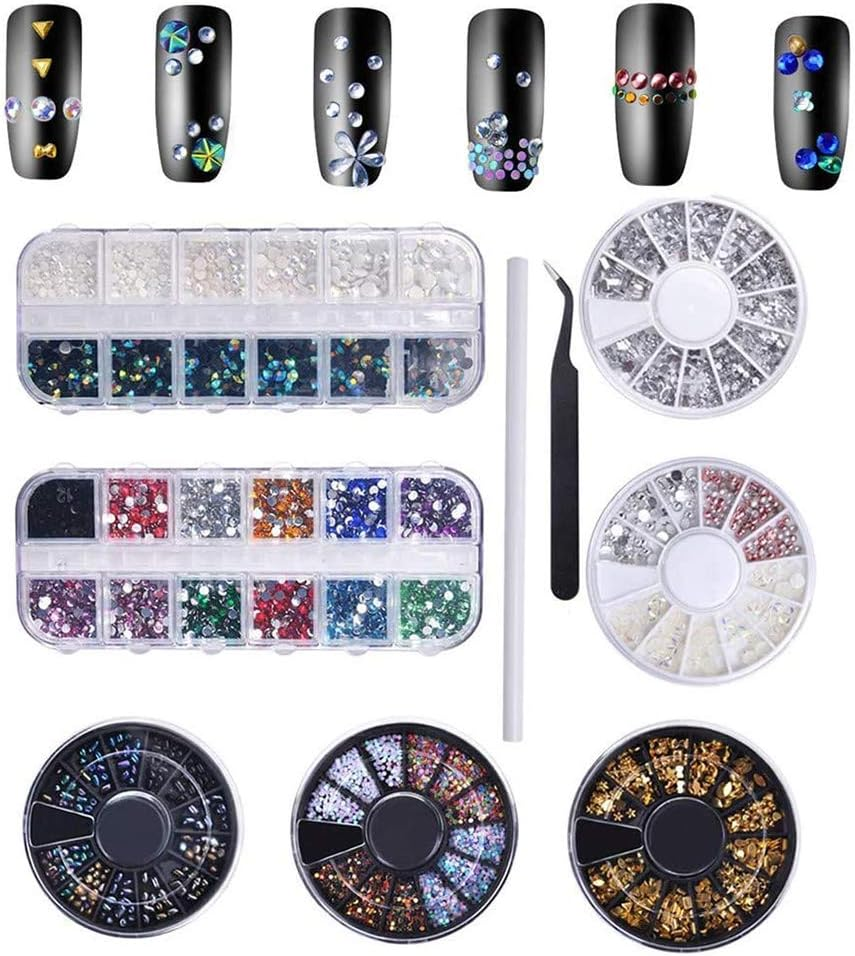1 Set Nail Rhinestones Gems Art Decorations 3D Crystals Glitter Rhinestones