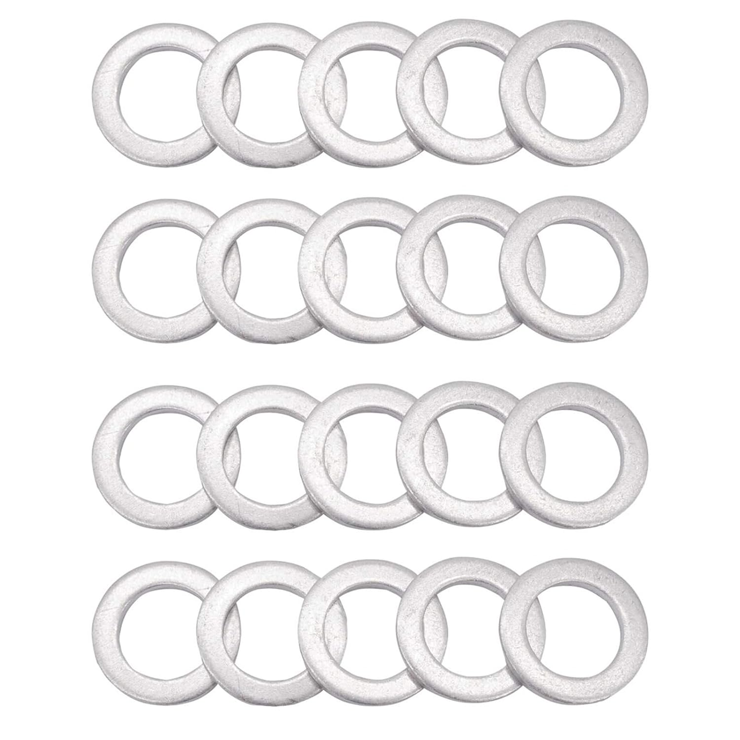 20Pcs Aluminum Drain Packing M14 Oil Drain Plug Gasket Compression Washer Sealing Ring Change Oil