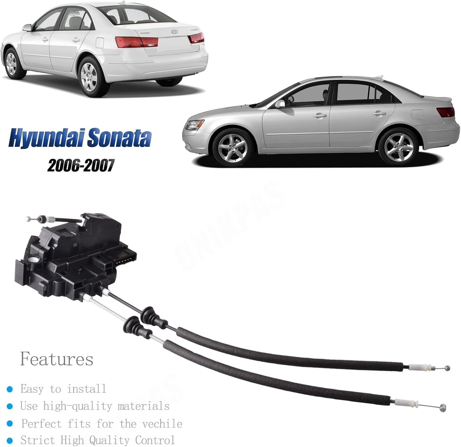 Door Lock Actuator Compatible for Hyundai Sonata 2006-2007 Front Right Passenger Side Replace Door Latch Lock 81320-3K010 81320-3K030 image number 6