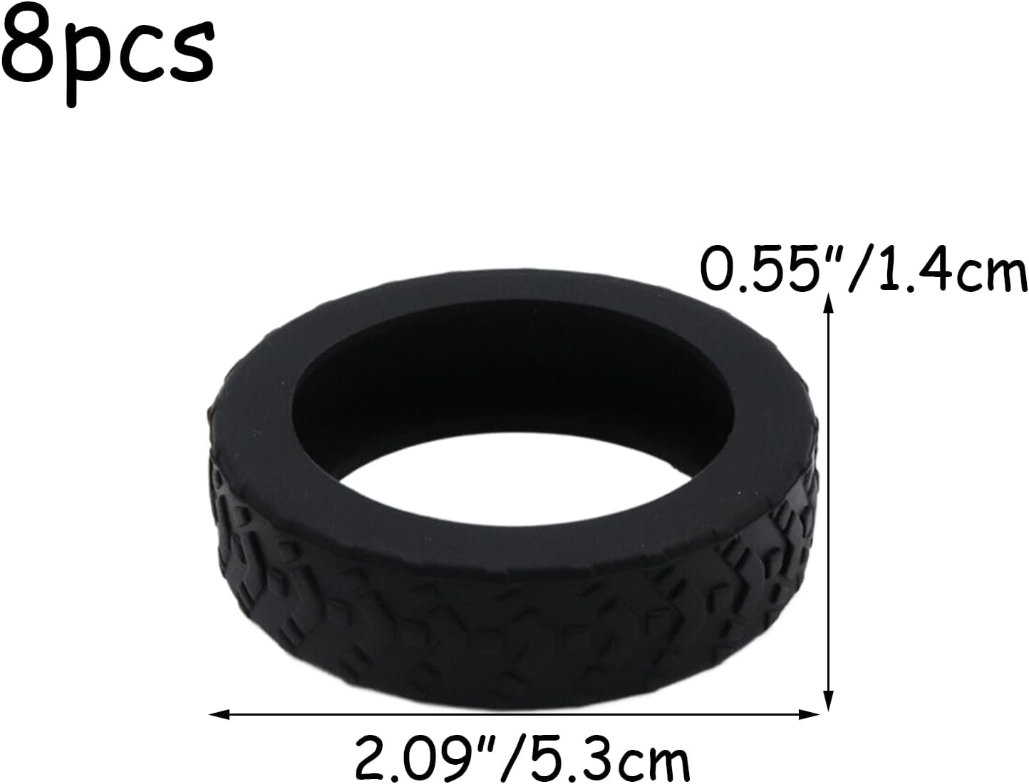 HEVSTIL 8PCS Luggage Wheel Covers, Luggage Wheel Silent Protector Covers, Silicone Suitcase Wheel Cover for Most 8-Spinner Wheels Luggage Sets,Protects and Securely Carries Your Luggage,Black image number 2