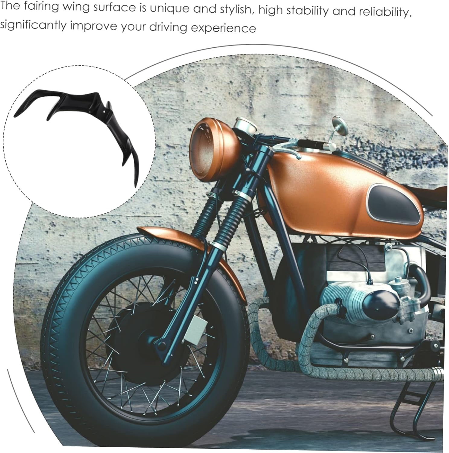 Sosoport 2Pcs Front Motorcycle Spoiler Wing Decorative for Yzfr Stylish Design High Stability Easy Installation Wear-Resistant Motorbike Accessory image number 4