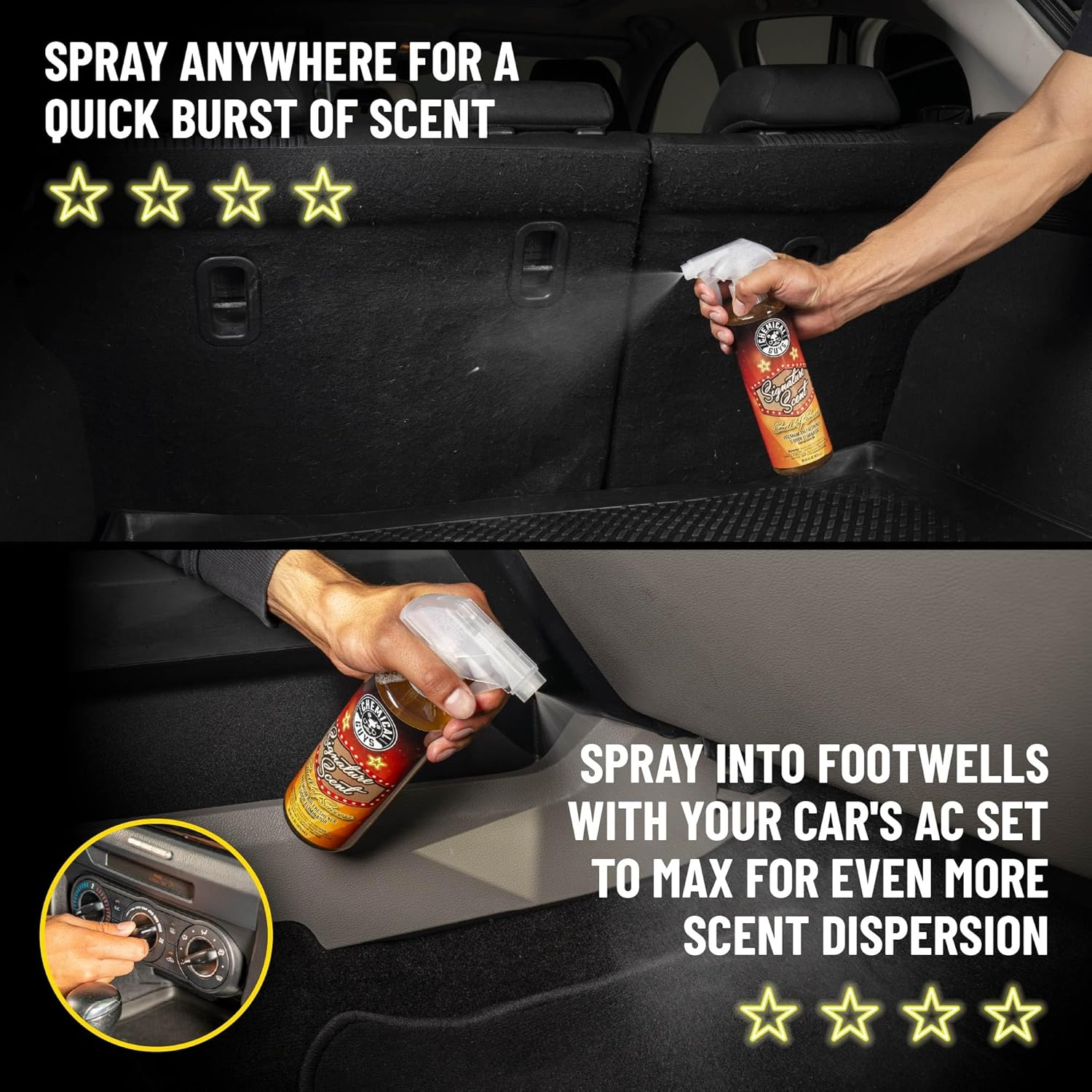 Chemical Guys Stripper Scent Premium Air Freshener & Odor Eliminator Spray &ndash; Long-Lasting Car & Home Deodorizer, Neutralizes Smells at the Source &ndash; 473Ml (16 Oz) image number 2