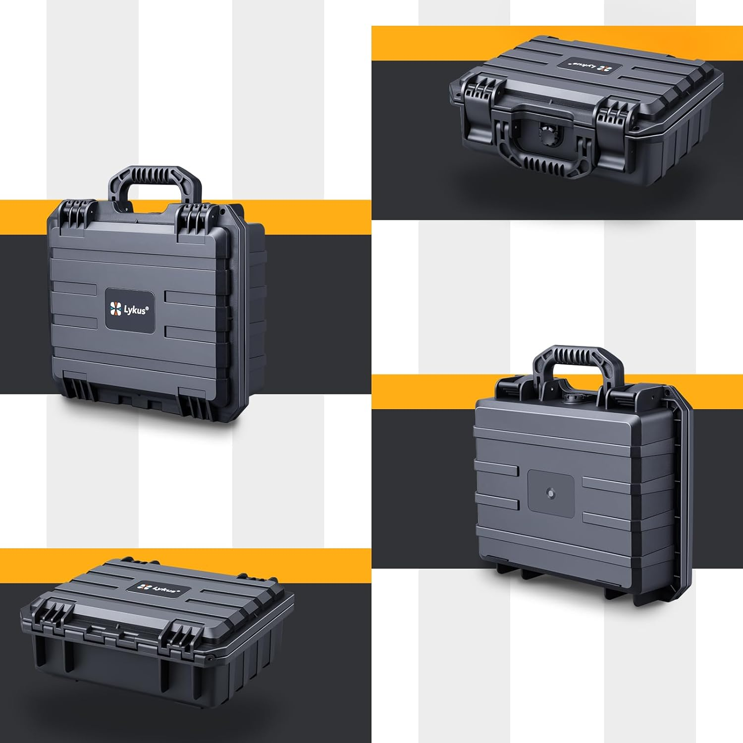 Lykus HC-2810 Waterproof Hard Case with Customisable Foam, Interior Size28.4X22.4X10.1 Cm, Suitable for Small Items image number 2