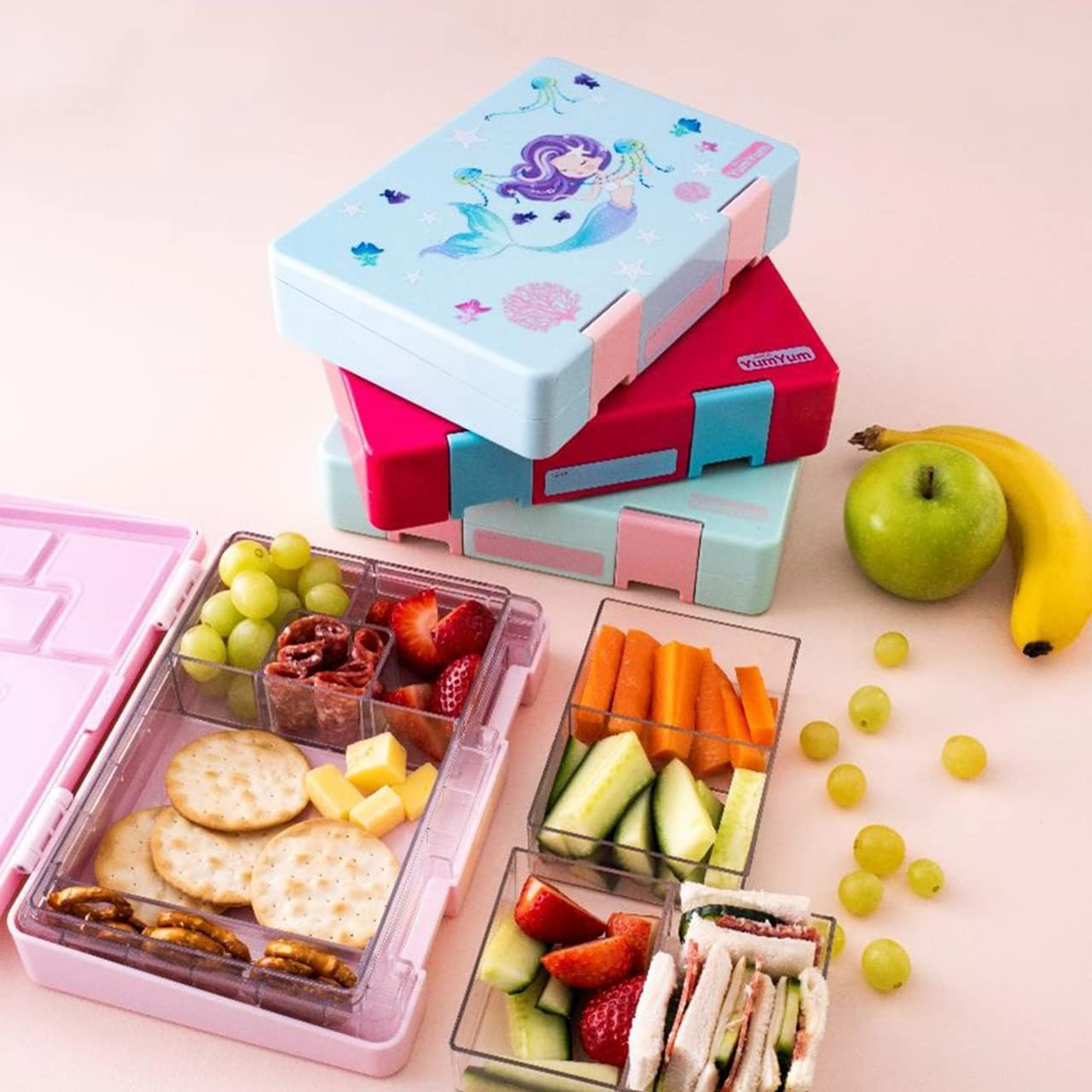Avanti Yumyum Bento/Lunch Box, Lipstick Pink