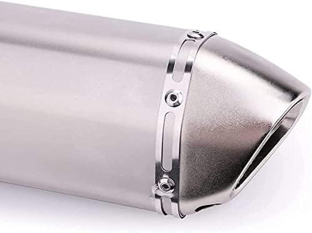 Motorcycle Exhaust Muffler 1.5-2"Inlet with Removable DB Killer for Street/Sport Motorcycles and Scooters with 38,51Mm Diameter Exhaust Pipes(Titanium) image number 4