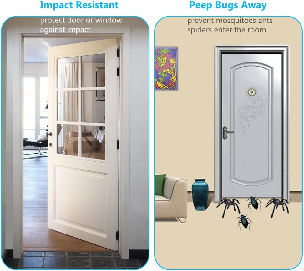 RINGSUN Door Seal Strip, 20-Feet Window Door Draft Stopper, Sealing Strip Self-Adhesive for Door Gap Insulation, Sound Proofing & Wind Dust Proof, White image number 1