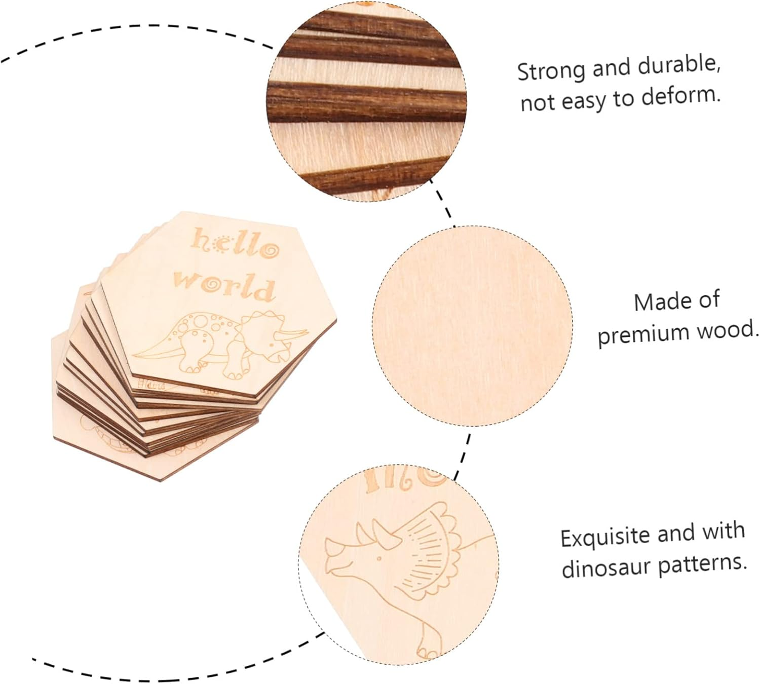 Kisangel 14Pcs Milestone Cards Growth Blocks for Photo Props Meaningful Keepsake for Newborn Monthly Growth Safe Natural Design image number 1