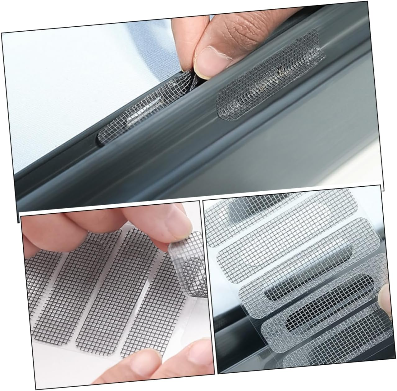Ipetboom 25 Pieces Self-Adhesive Window Screen Repair Tape Mesh Patch Kit for Mesh Door and Window Tear Mend Strong Adhesive for Insect Screen Protection image number 2