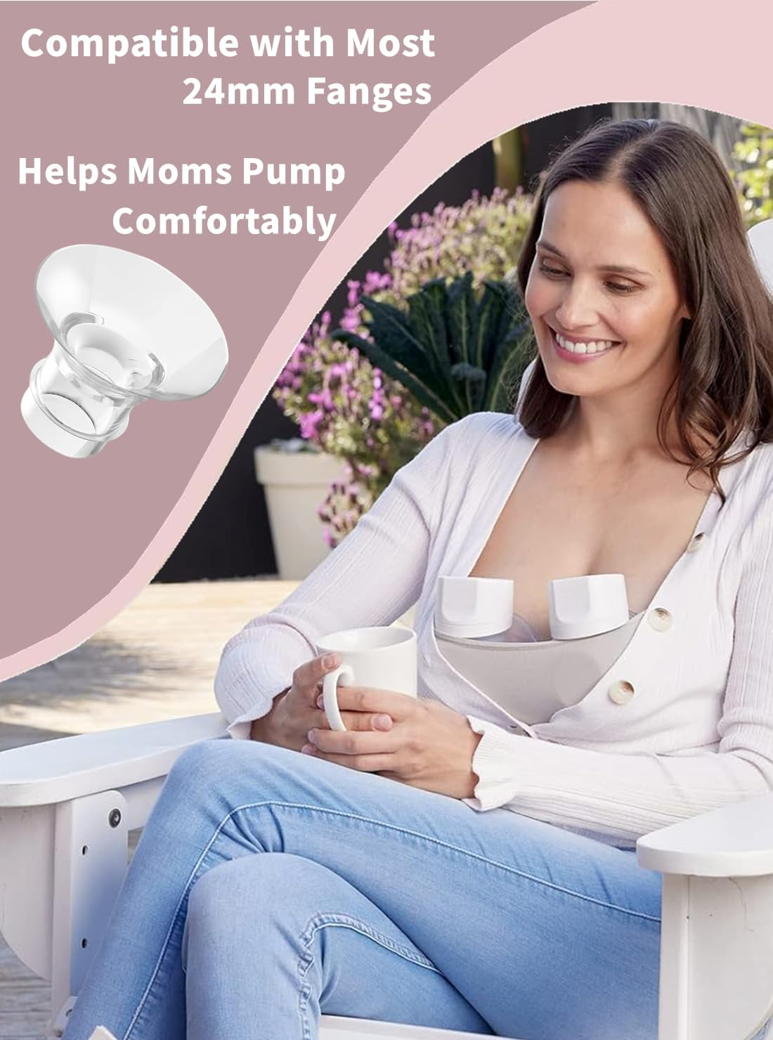Flange Inserts Compatible with S12Pro S12 / S9 Wearable Breast Pump,Reduce 24Mm Shield/Flange Nipple Tunnel down to 17/19Mm, 4Pcs image number 2