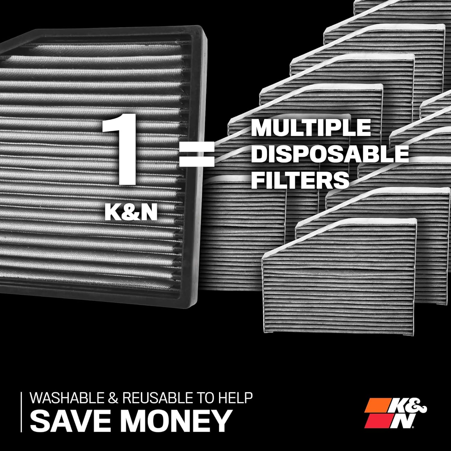 K&N VF2052 Cabin Air Filte for 2022 Ford Everest 2.0L L4 Diesel image number 4