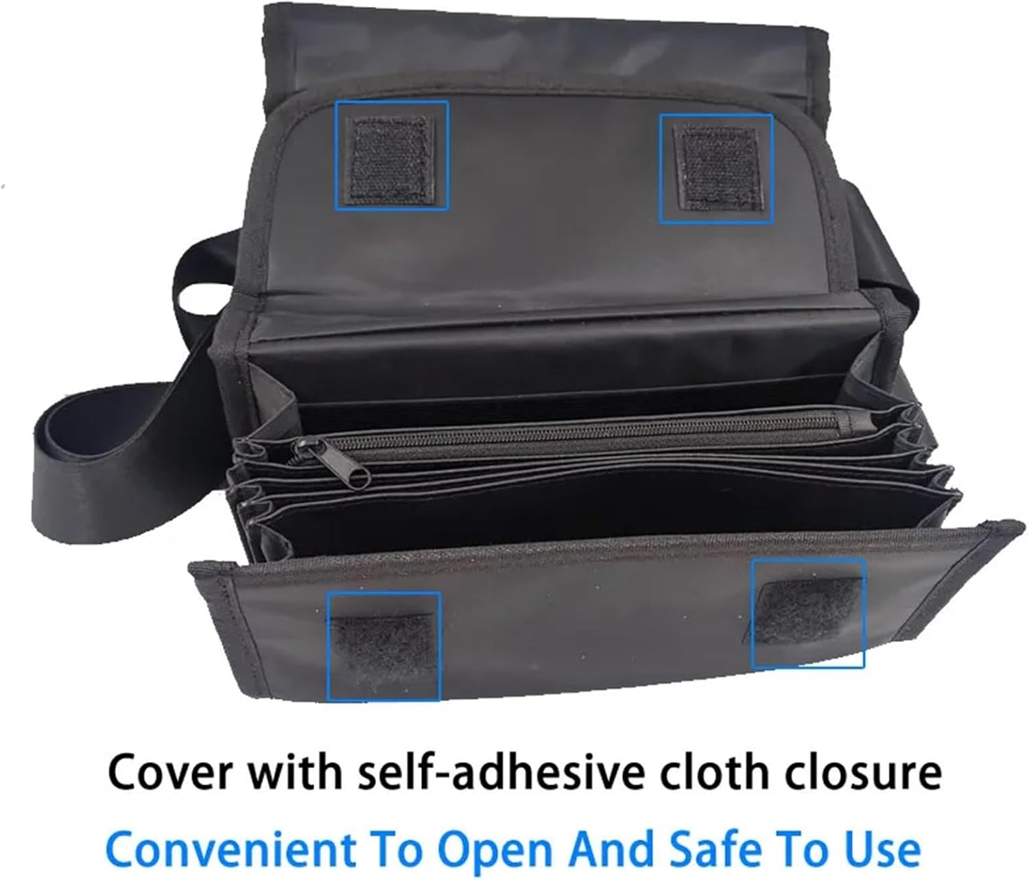 Safe Multi-Function Waiter'S Purse Portable Multi Pocket Driver Waist Wallet Fanny Pack Cash Receipt Organizer Safe Box(Waist Bag Only) - Bag Coin Collector image number 3