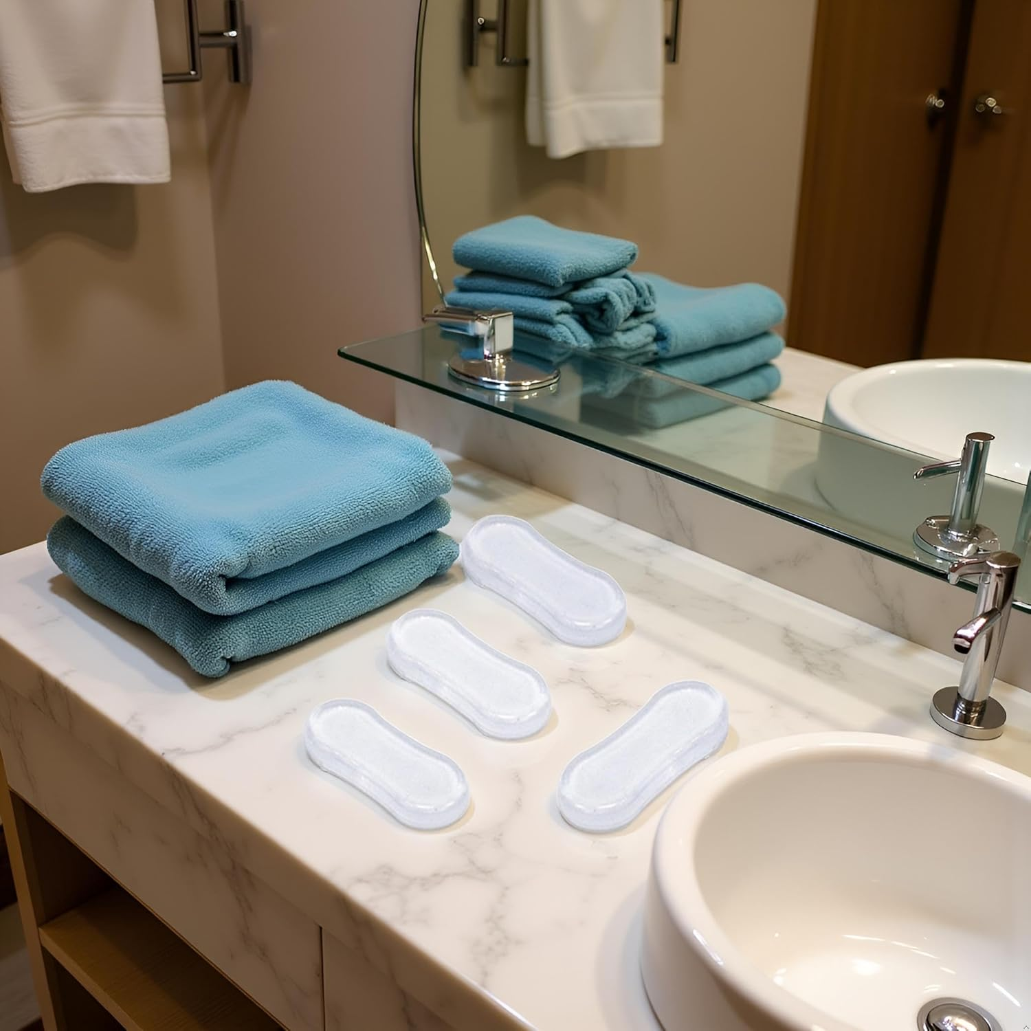 4 Pcs Transparent Toilet Seat Bumper Set, Silicone Strong Adhesive Toilet Seats Lid Bumpers, Toilet Seat Buffers Toilet Lid Rubber Pads For, Home, Hotel and Hospital Toilets, Adhesive Lid Buffers image number 4