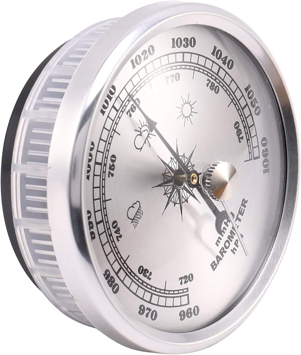 Pressure Gauge Metal Wall Barometer Atmospheric Multifunction Thermometer Hygrometer Portable image number 5