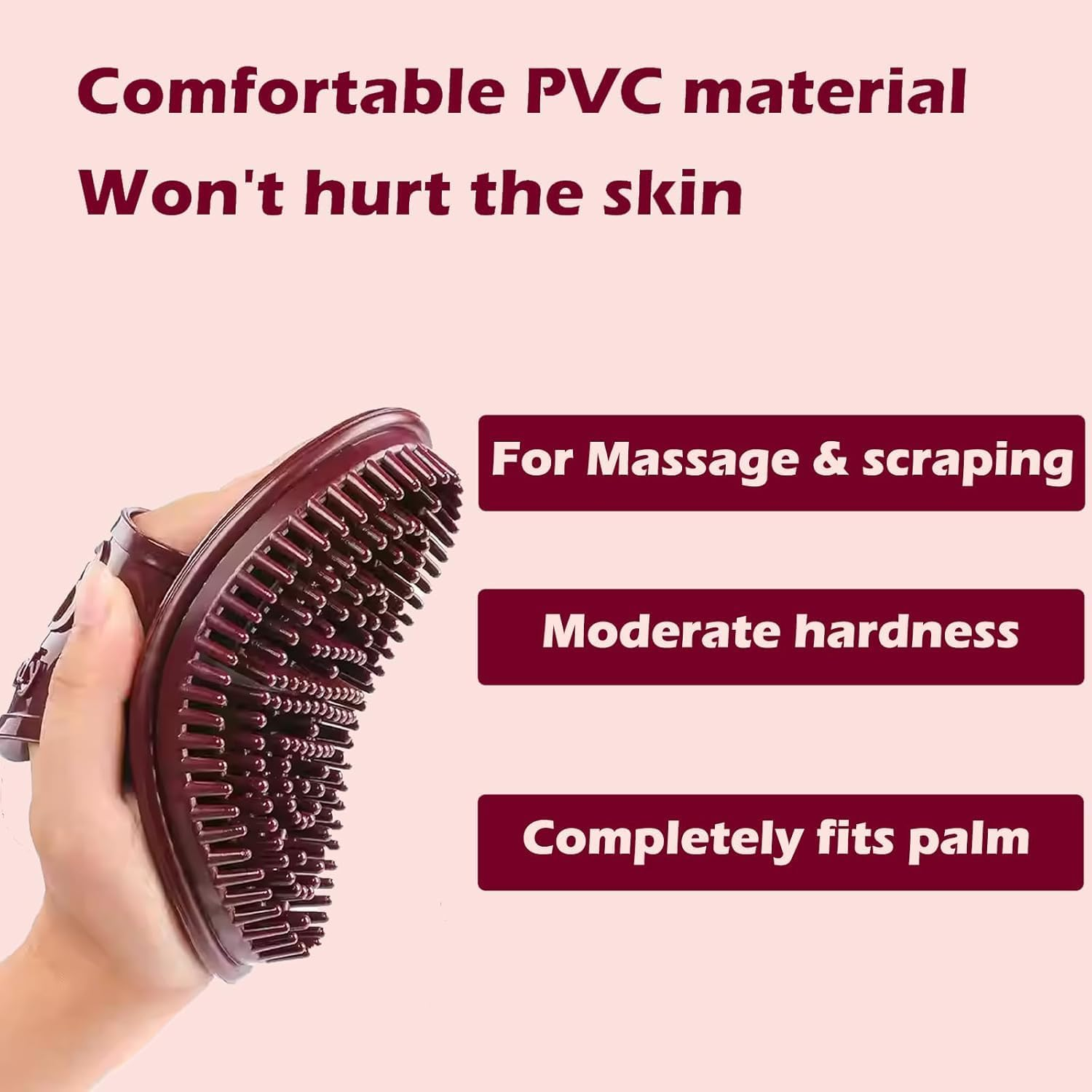 Dry Brush & Massage Body Brush Set, 2025 Upgraded Meridian Dry Body Brush with 10Ml Essential Oil, Full Body Cellulite Massager for Belly Arms Legs Back, Includes 2 Storage Bags - 2 Pieces, Brown image number 3