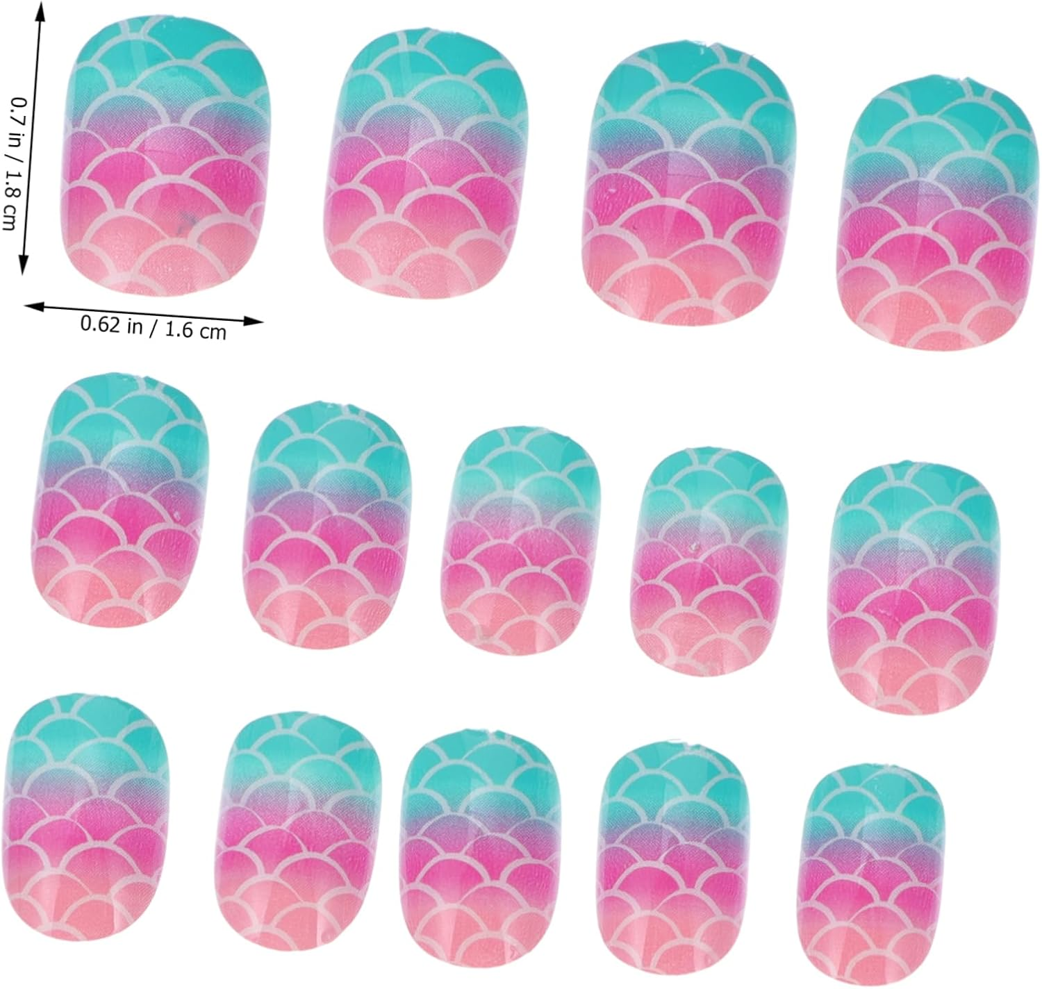 MUSISALY 120Pcs Kids False Nails Set Short Full Cover Fake Fingernails for Girls Press-On Nail Art Kit Glossy Finish Suitable for Diy Decoration and Parties image number 6