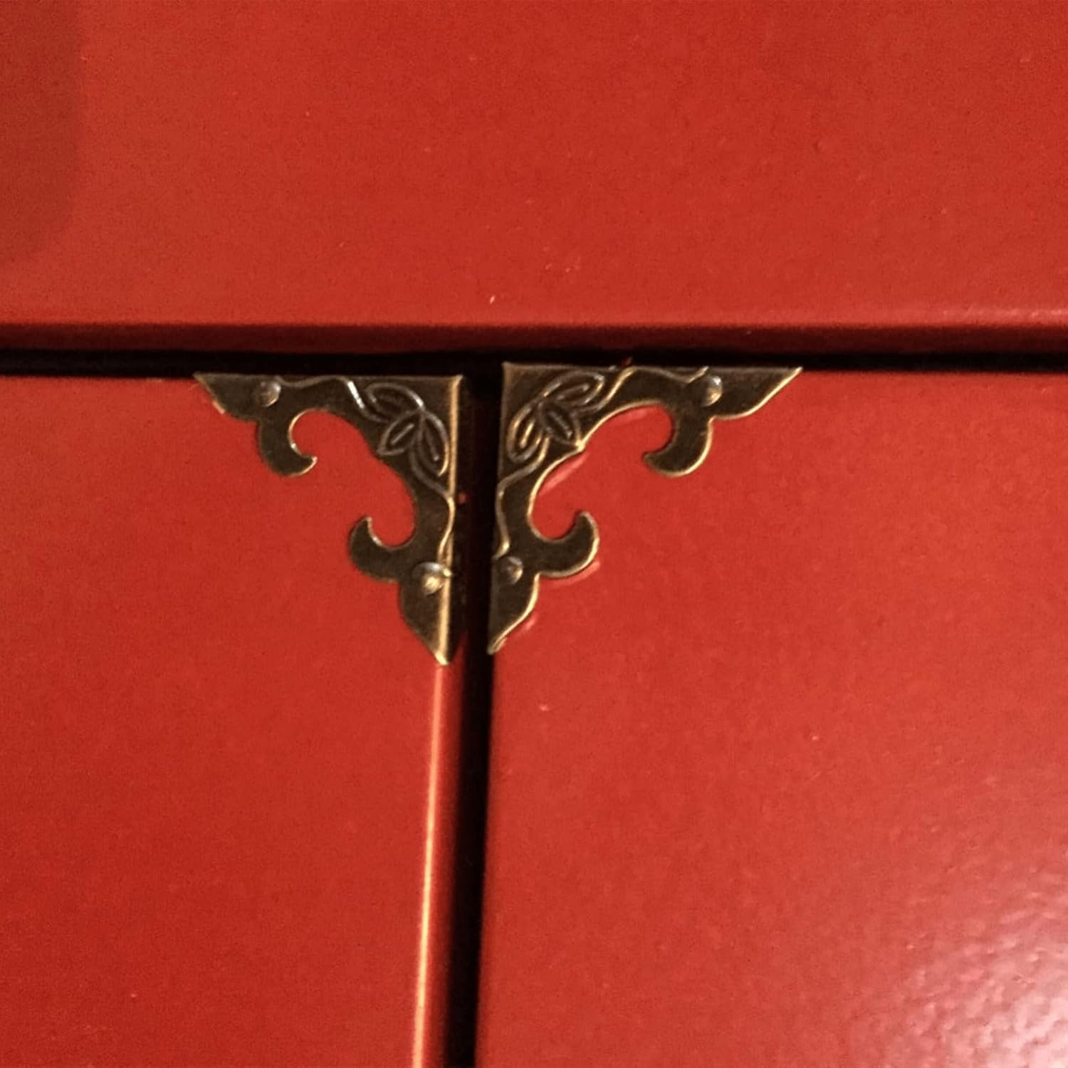 Dophee 20Pcs Antique Brass Box Corner Protectors, Vintage Decorative Corner Brackets Guards for Jewelry Box Wooden Case Chest Table Desk Photo Frame, 1.18"X1.18"X0.18" image number 4