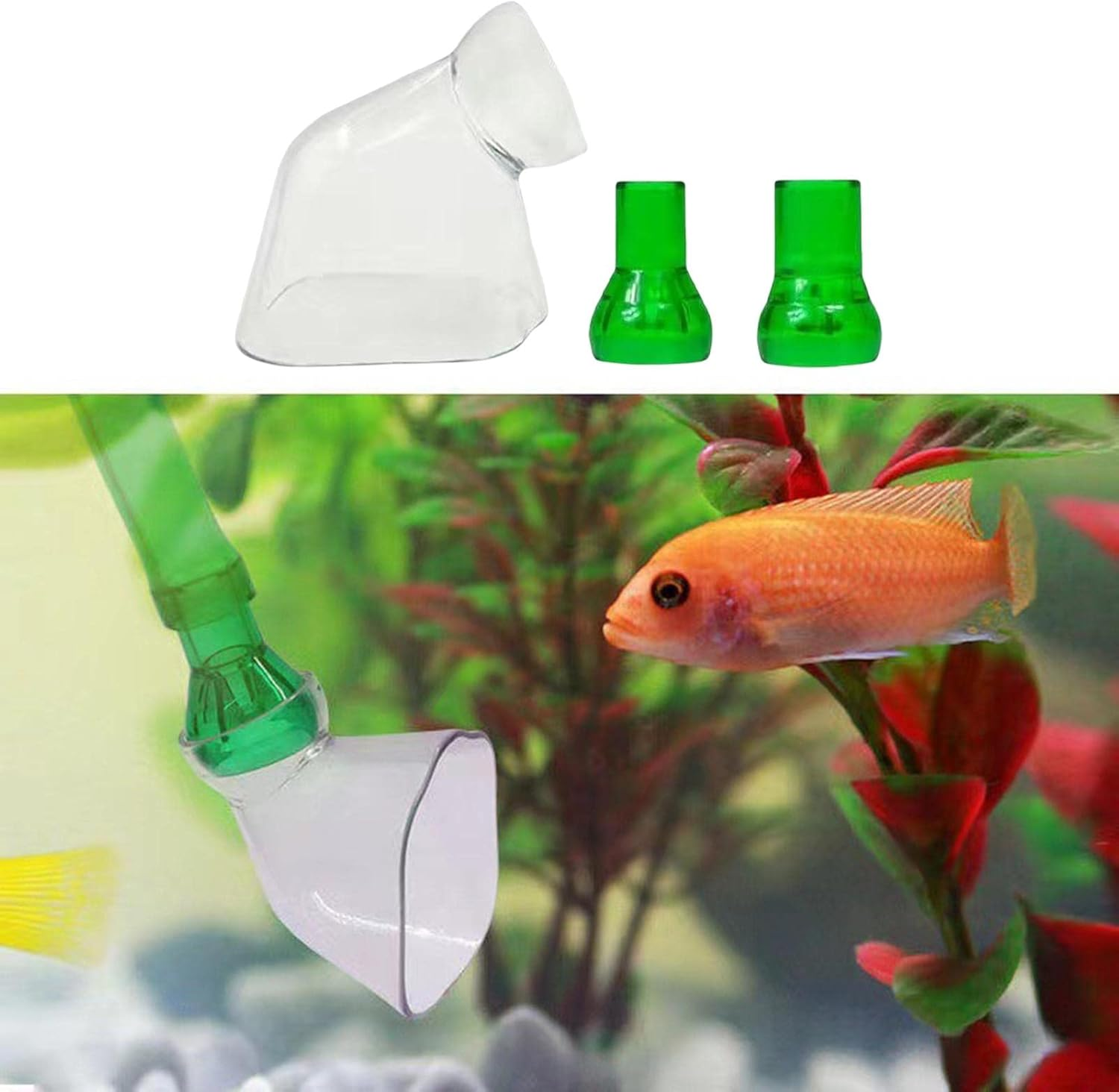 Perfk Lily Pipe Fish Tank Aquarium Outlet for 12/16Mm 16/22Mm Water Outlet, Clear - Green image number 5