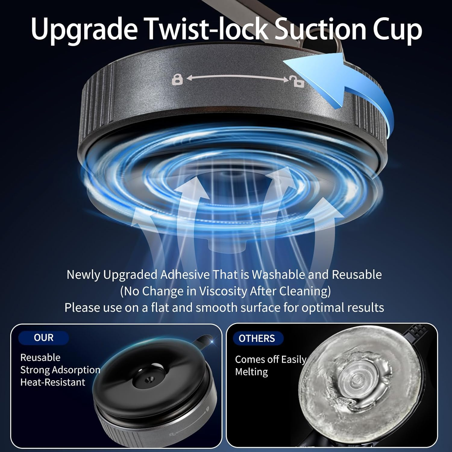 Car Phone Holder Charger-15W Fast Wireless Charging, 360&deg; Rotation Adjustable Magsafe Car Mount, 120LBS Strongest Vacuum Suction, 2800Gf Strong Magnetic Phone Holders for Iphone & Android image number 1