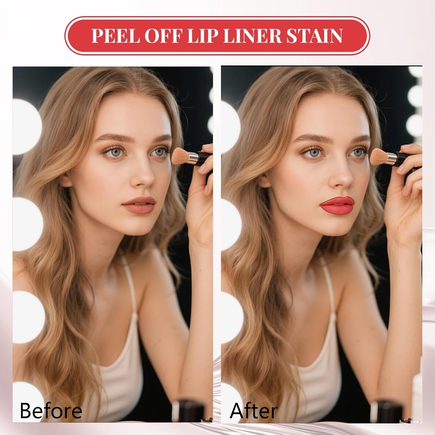 Peel off Lip Stain, Long Lasting Waterproof Peel off Lip Liner, Matte Finish Lip Tint Stain Peel Off，Lip Tint Peel off (Orange, One Size) image number 1