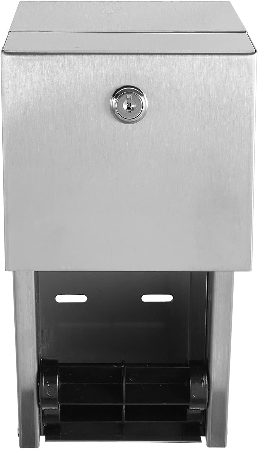 Dual Rolls Toilet Paper Dispenser - Lockable Design - 304 Grade Stainless Steel image number 3
