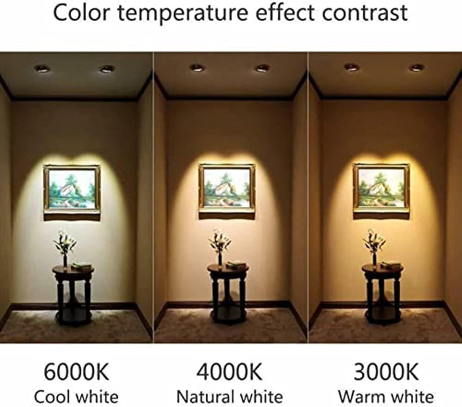 Super Bright 9W 12W GU10 LED Bulb 110V 220V LED Spotlight Warm/Natural/Cool White GU10 LED Spotlight No Strobe Living Room Bedroom Lights (5Pcs),Natural White,9W