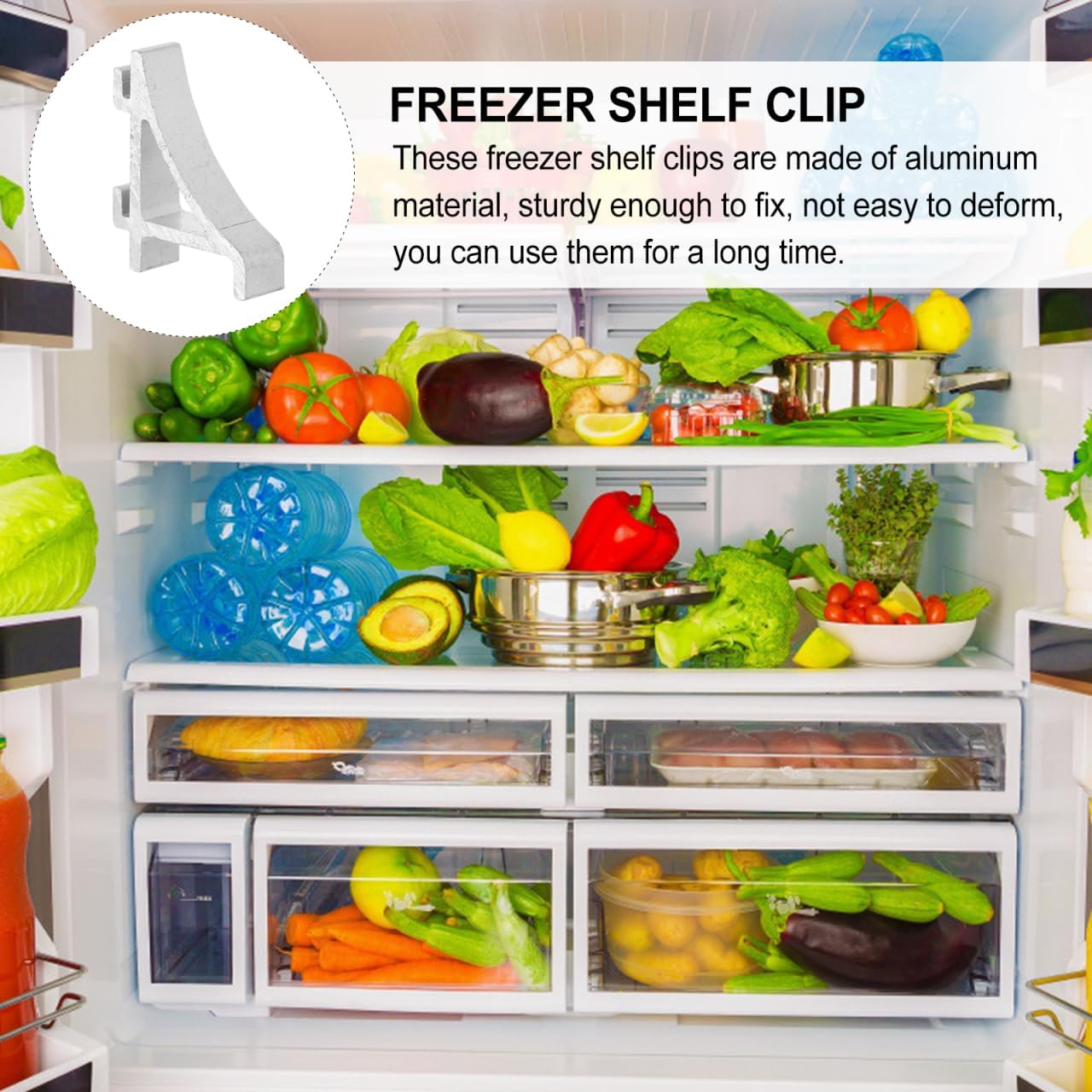 Homoyoyo 10Pcs Refrigerator Clip Freezer Clamp for Easy Installation Refrigerators for Organizing Kitchen Shelves image number 5