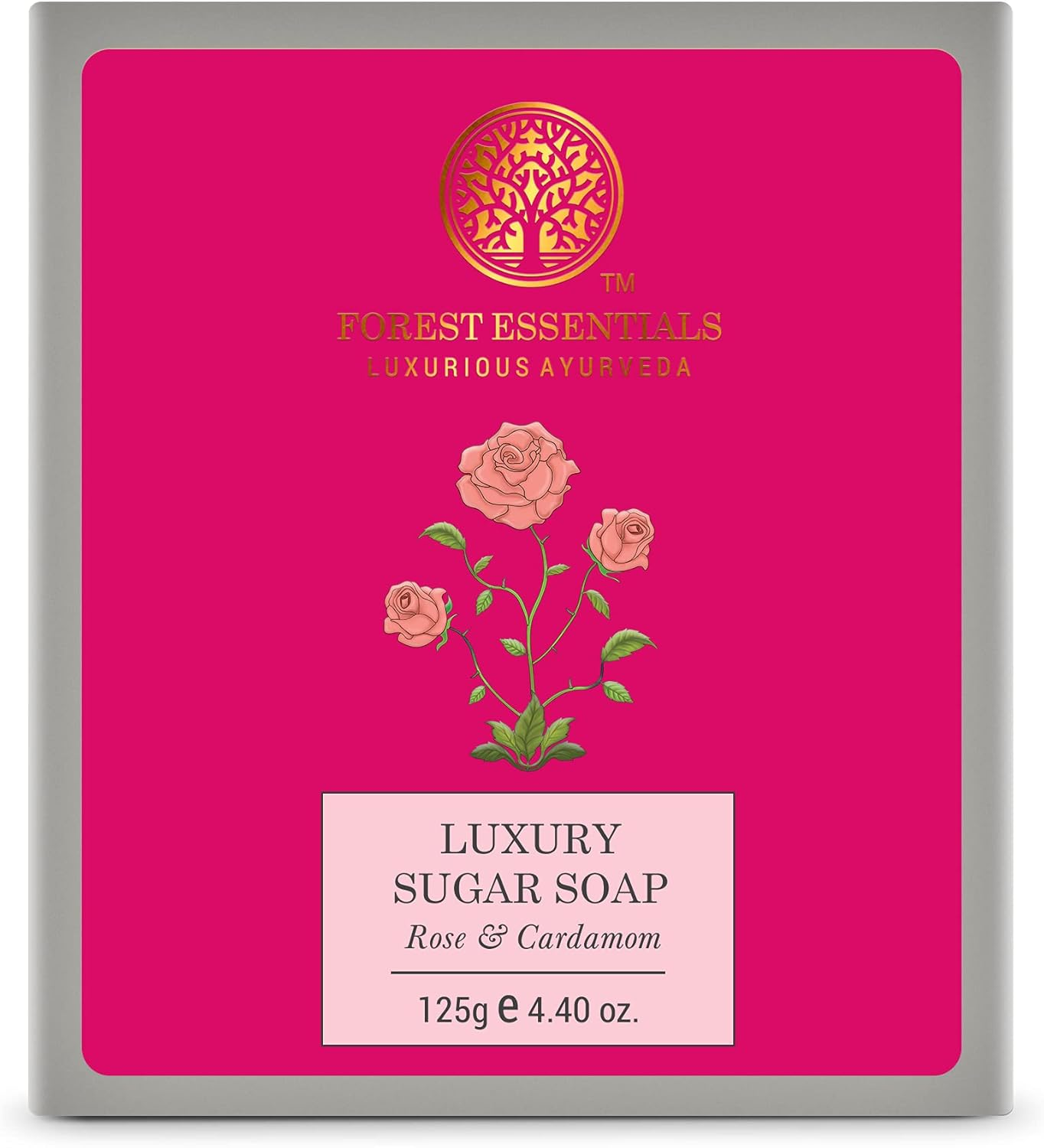 Forest Essentials Rose and Cardamom Luxury Sugar Soap, 125G image number 4